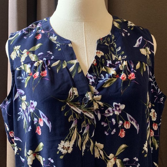 Original Nicole Miller Navy Floral Sundress - Picture 2 of 10
